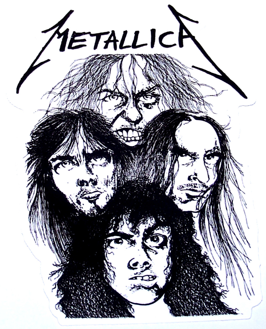 METALLICA – Cliff James Lars Kirk Logo Die Cut LG Sticker Decal Heavy Metal Band