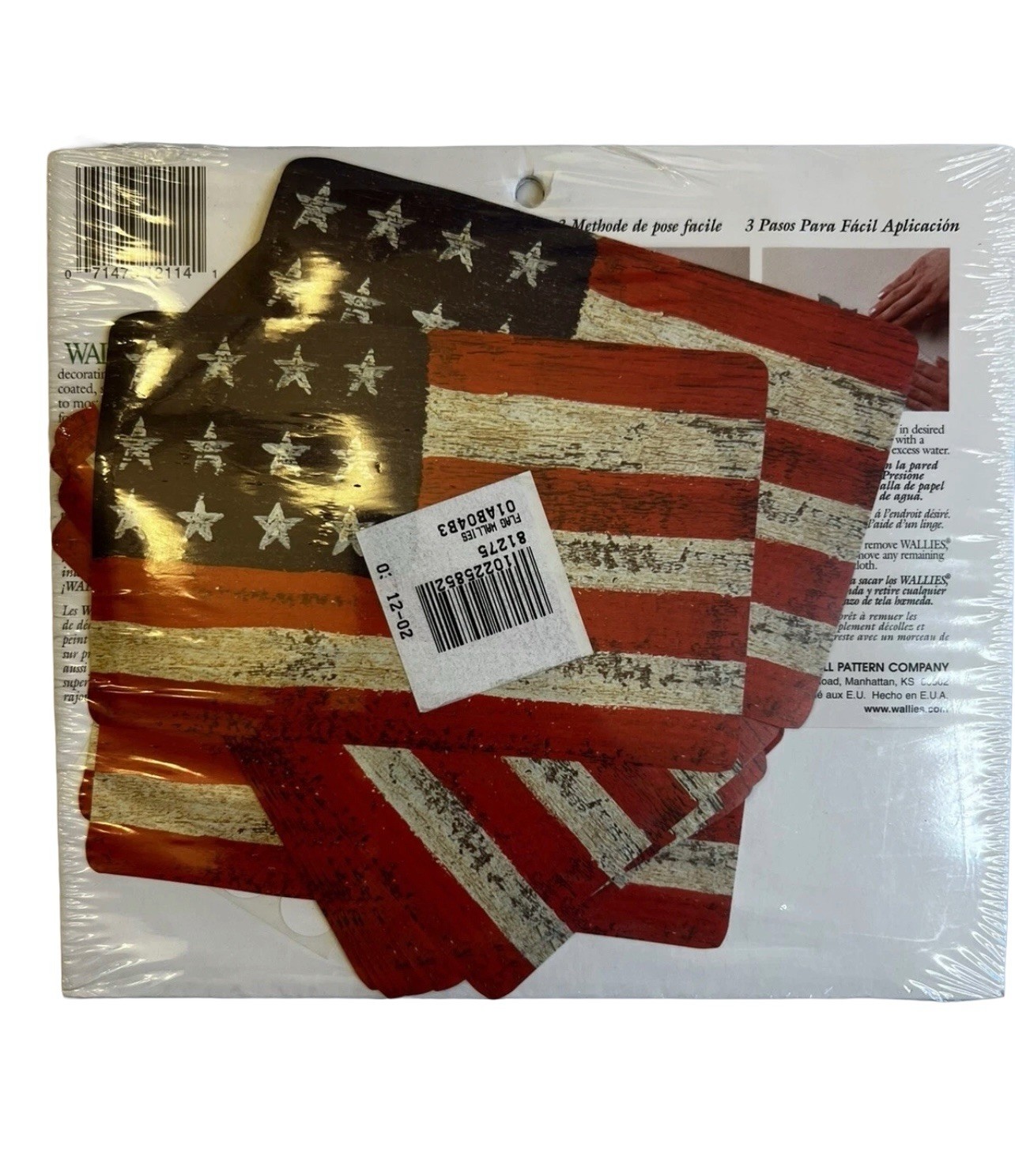Wallies Wallpaper Cutouts American Flags Pre Pasted 12114 1 Pack 25