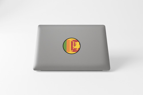 Sri Lanka Flag Circle Sticker Decal