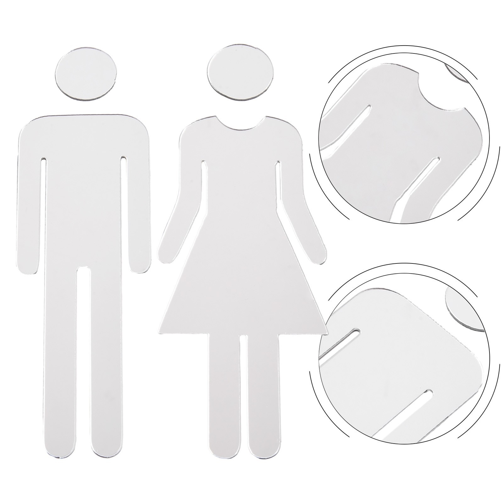 Sticker Toilet Sign Decals Indicator Plaque Men&Woman Replacemnt Restroom