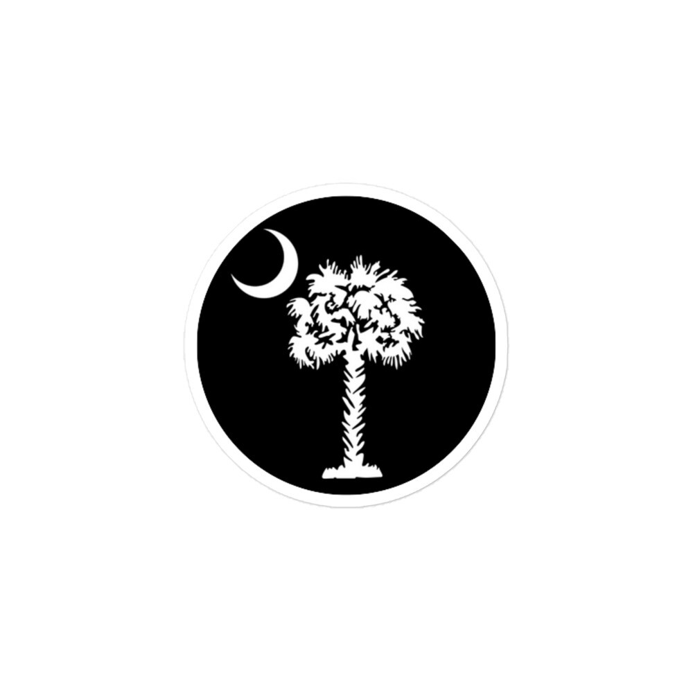 South Carolina Bumper Sticker Palmetto Tree with Crescent Moon Decal Vinyl