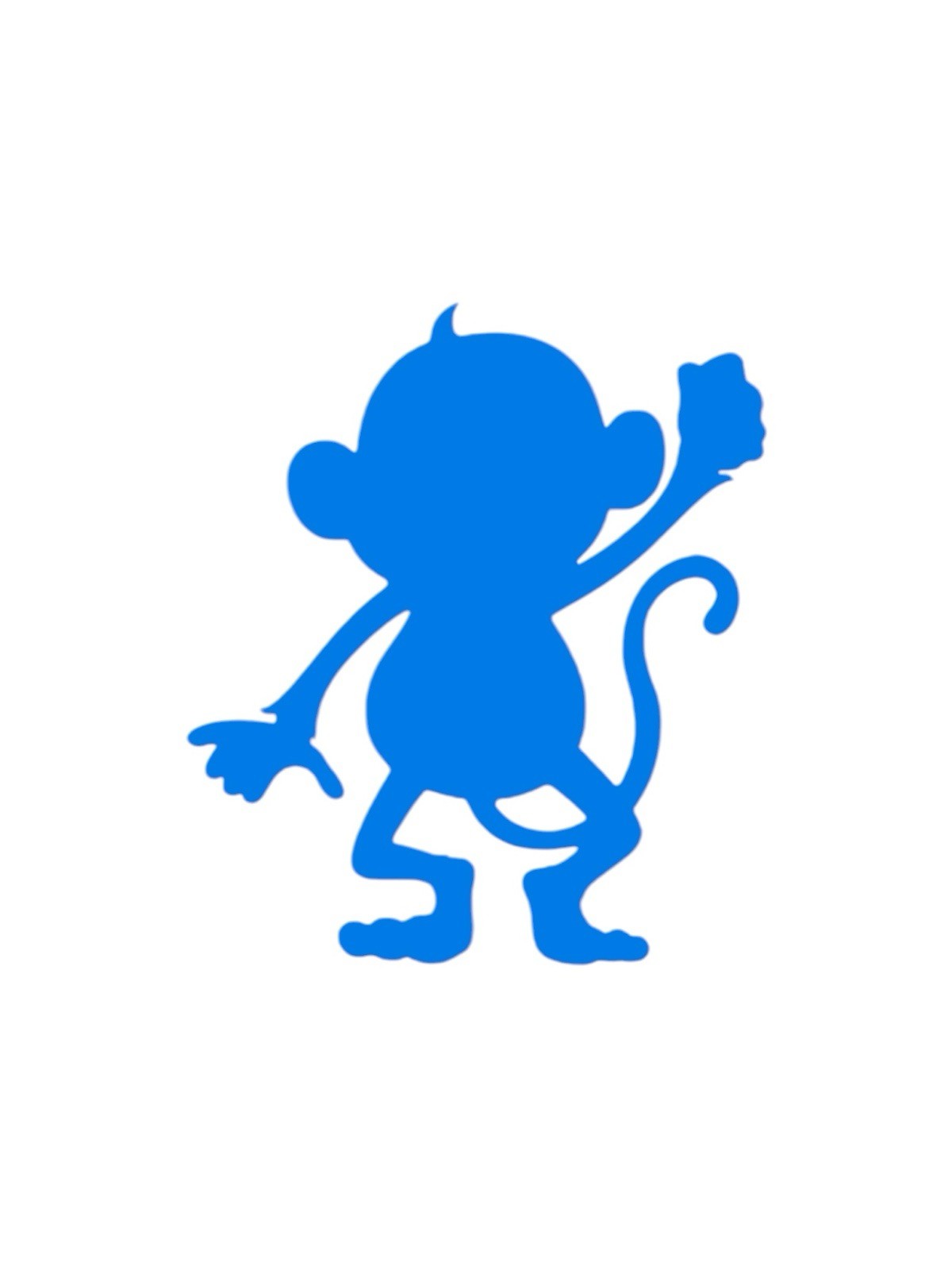 Baby monkey waving Decal for car Windows Laptops most Smooth Surfaces
