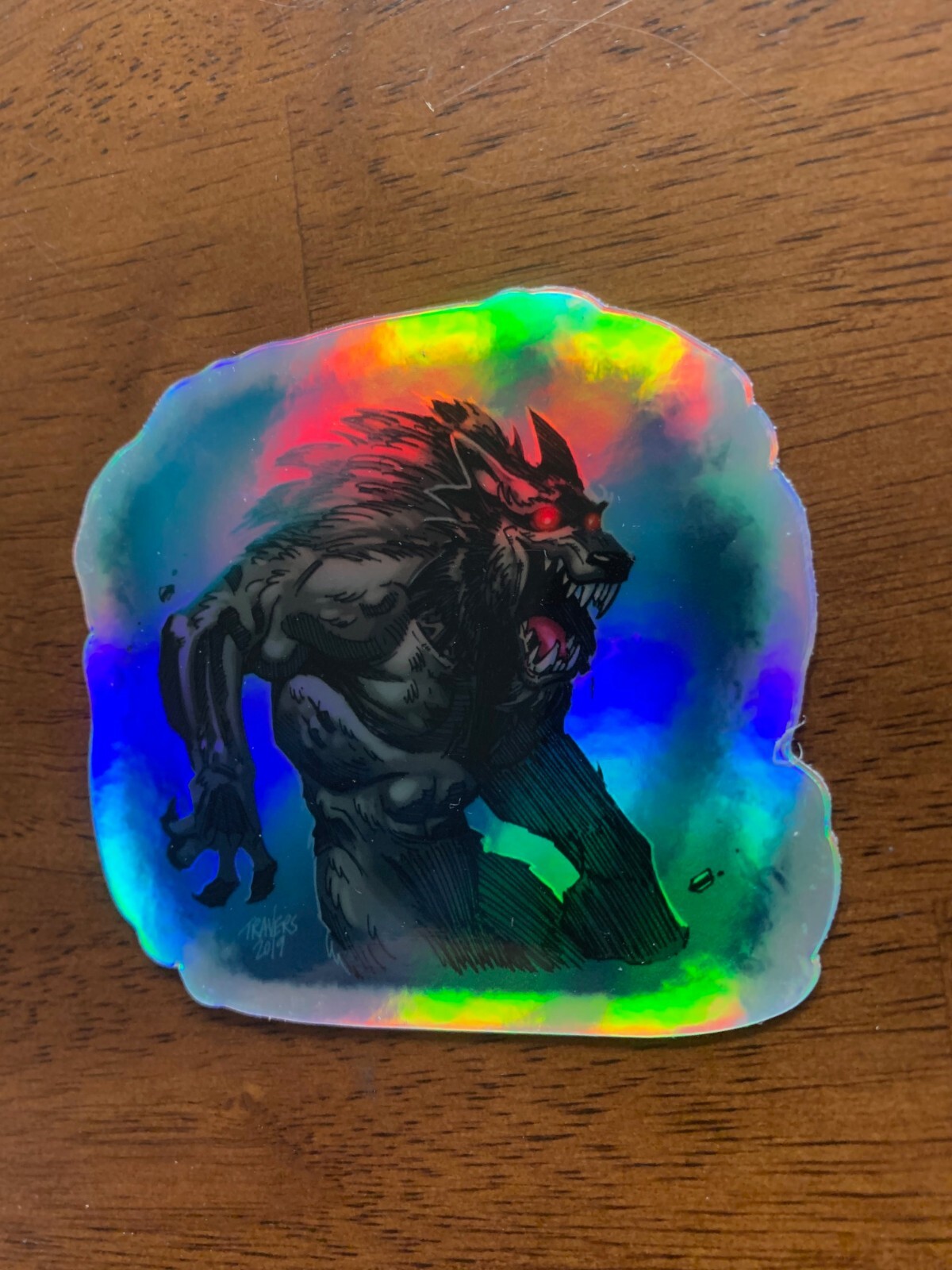 Werewolf Holographic Sticker Halloween Autumn Fall Monster Art Décor