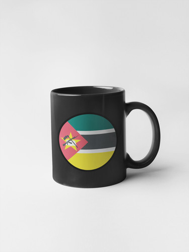 Mozambique Flag Circle Sticker Decal
