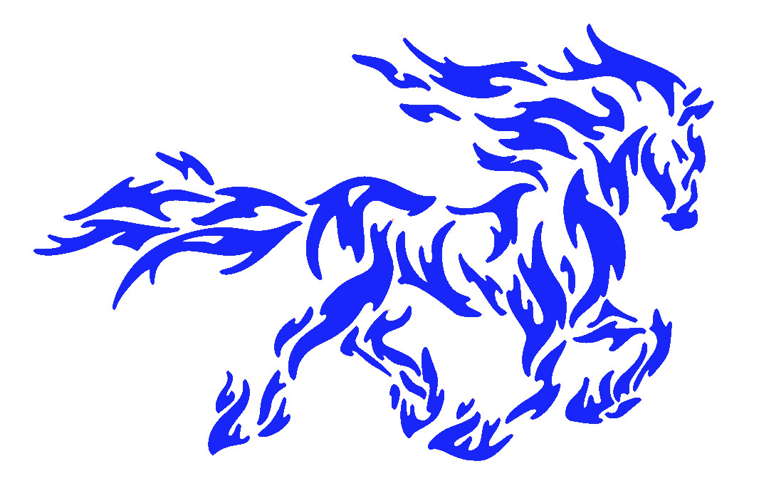 HORSE FLAME, FIRE HORSE, Decal Stickers for Cars, Windows, Laptops, Wall,