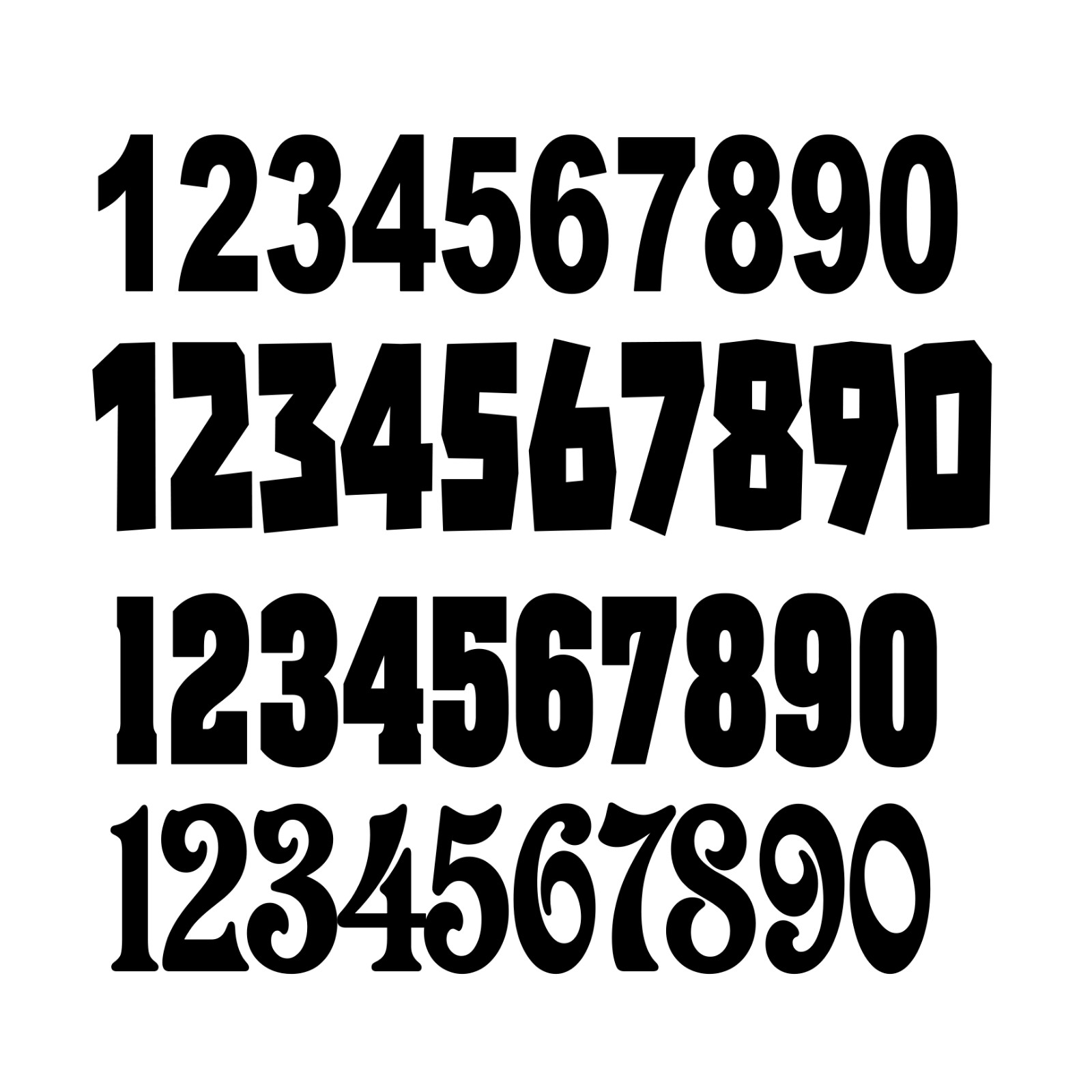 Meatball Race Car Numbers Vinyl Decals (2x) Vintage Look – Select Size & Color