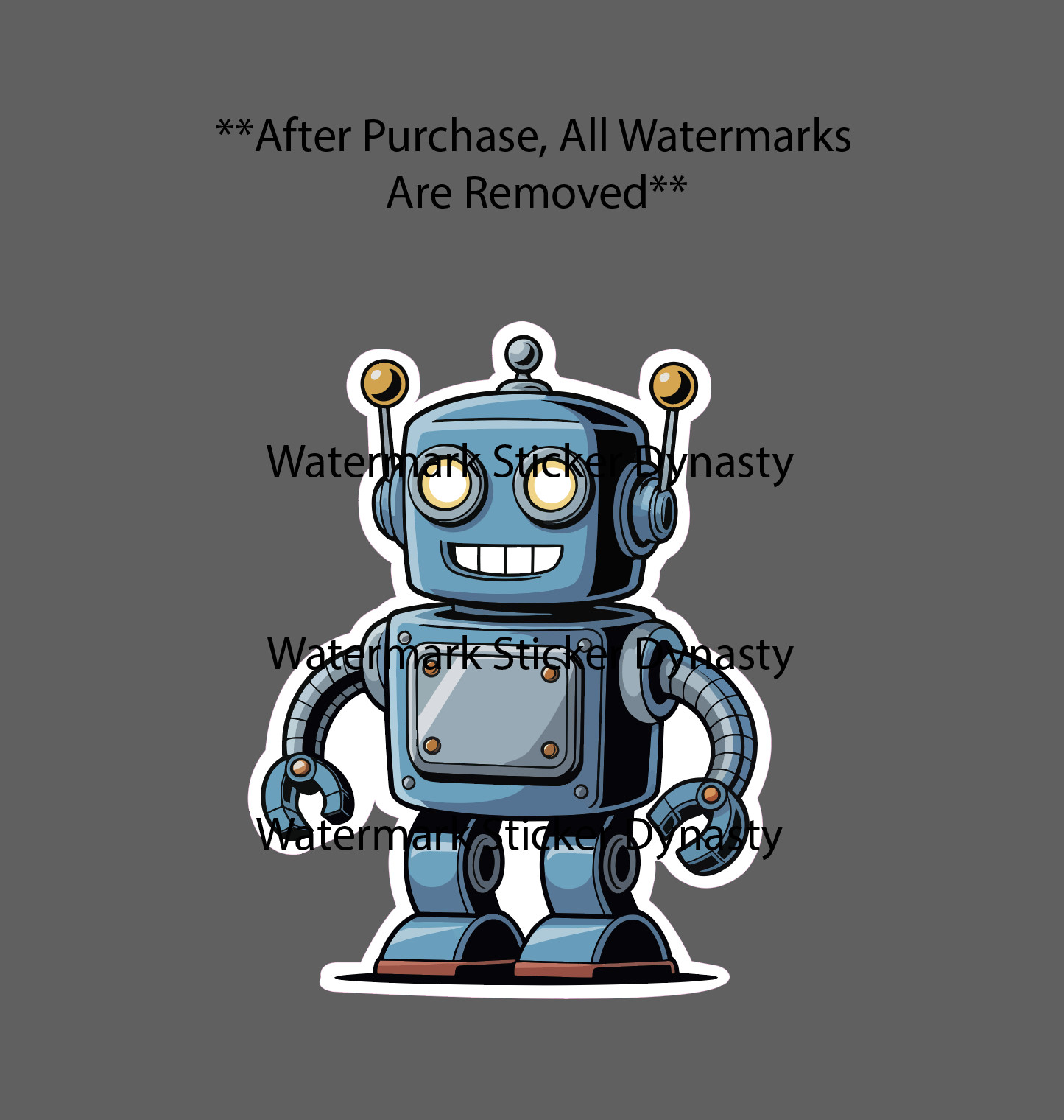 Robot Sticker Waterproof Decal Cartoon Illustration Art Machine Gift NEW