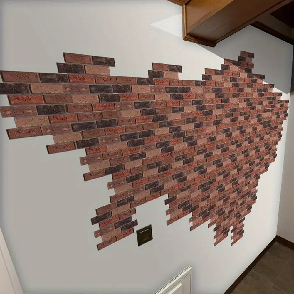 10-100x 3D Tile Brick Wall Sticker Self-adhesive Foam Panel Wallpaper 30*30cm