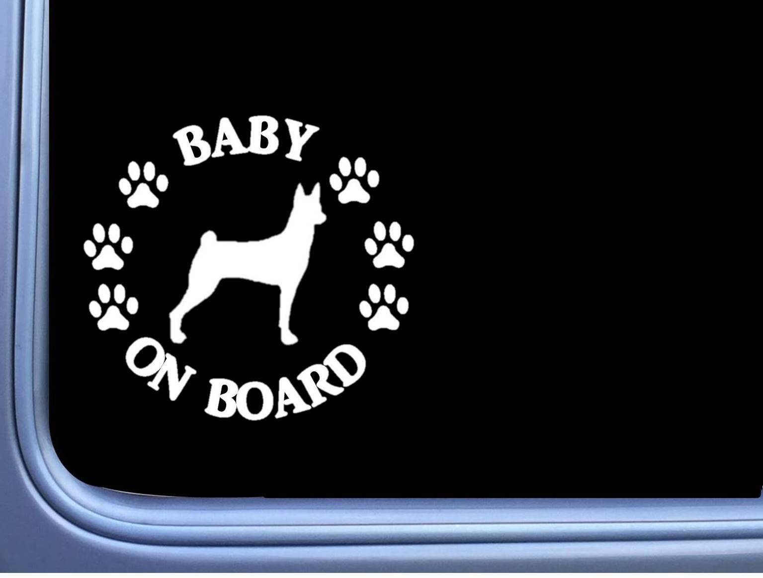 Baby on Board Basenji L536 6" Sticker dog decal
