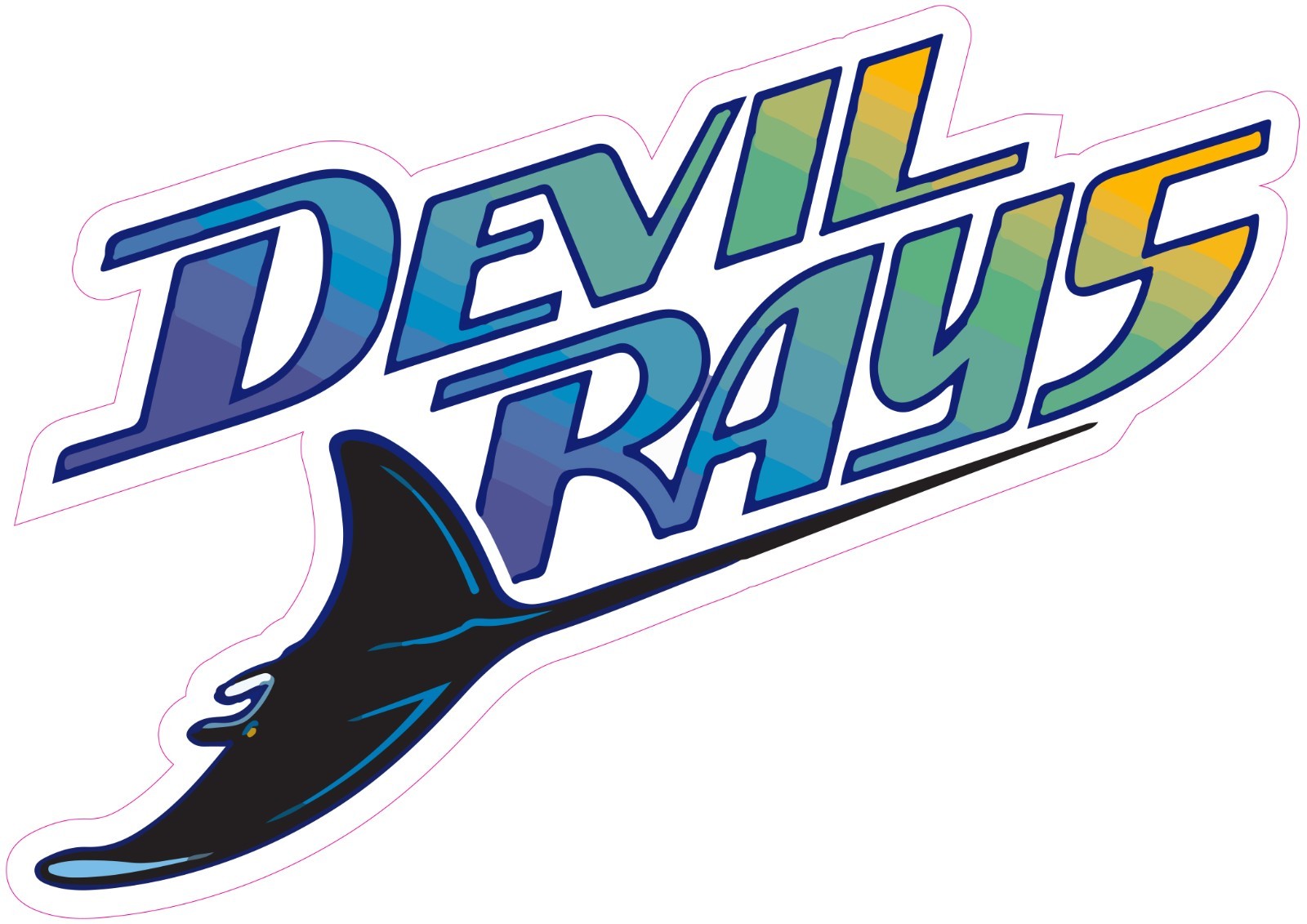 Tampa Bay Devil Rays Vinyl Decal Sticker Car Truck Bumper Tumbler Mug