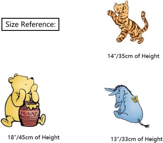Winnie Pooh Wall Decals Nursery Decor Kids Room Removable Waterproof