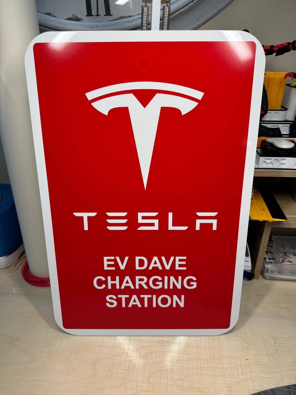 Tesla Charging Sign Wall Connector Home Mobile Charger Model 3 S X Y