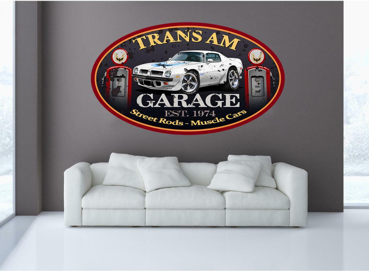 1974 Pontiac Trans Am Firebird Classic Garage Sign Wall Art Graphic Sticker