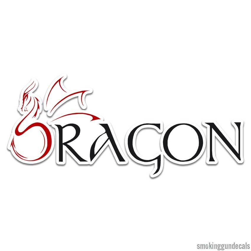 Dragon Black Red, Vinyl Decal Sticker, Indoor Outdoor, 3 Sizes, #12611