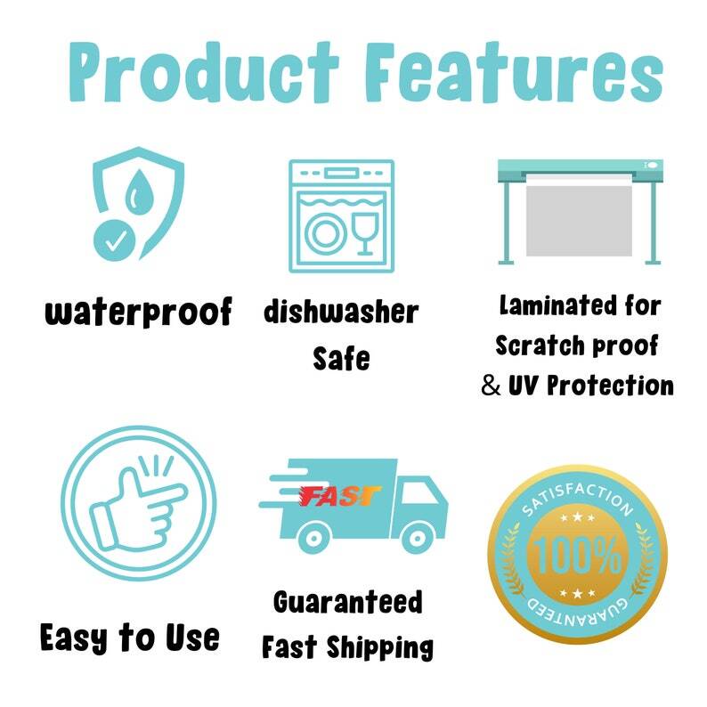custom sticker clear vinyl decal waterproof personalized logo name image labels