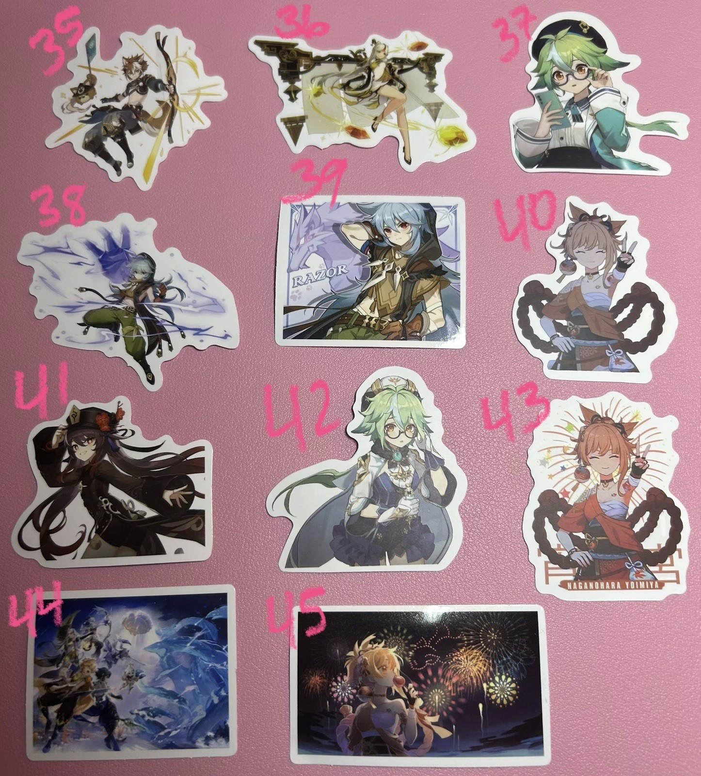 Genshin Impact Anime Stickers – 17