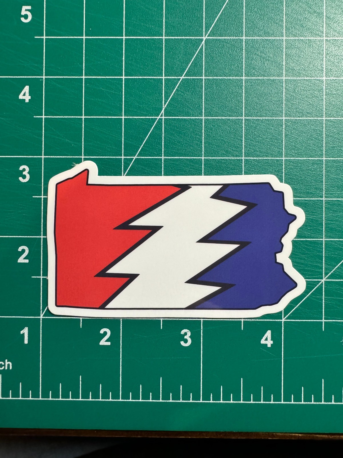 Pennsylvania Stealie – Grateful Dead – Laminated Vinyl Sticker 3"x2.5"