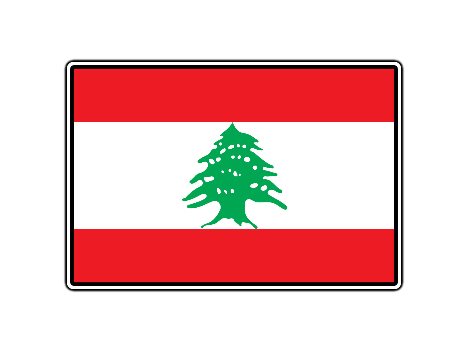#2636 Lebanon Flag World Country Sticker Waterproof Vinyl Decal Die-Cut Car