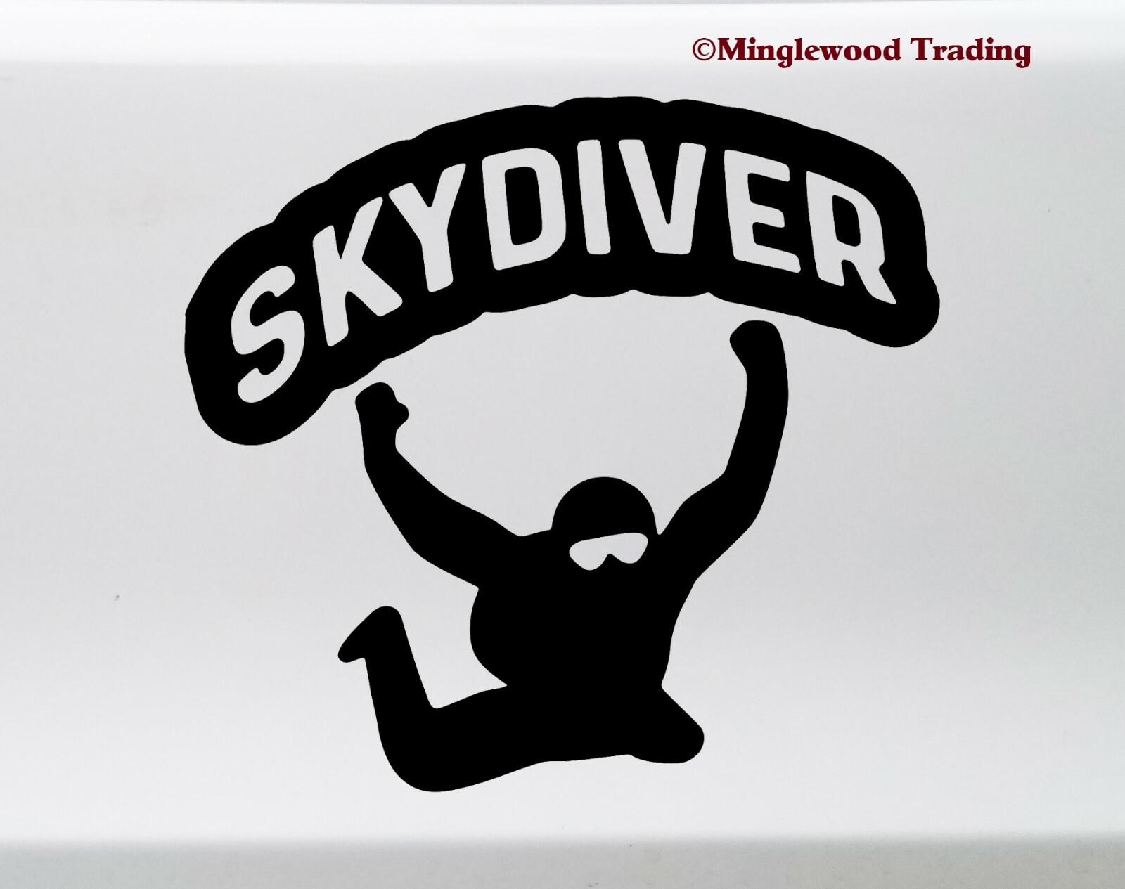 Skydiver Vinyl Decal V2 – Parachute Jump Skydiving Plane – Die Cut Sticker