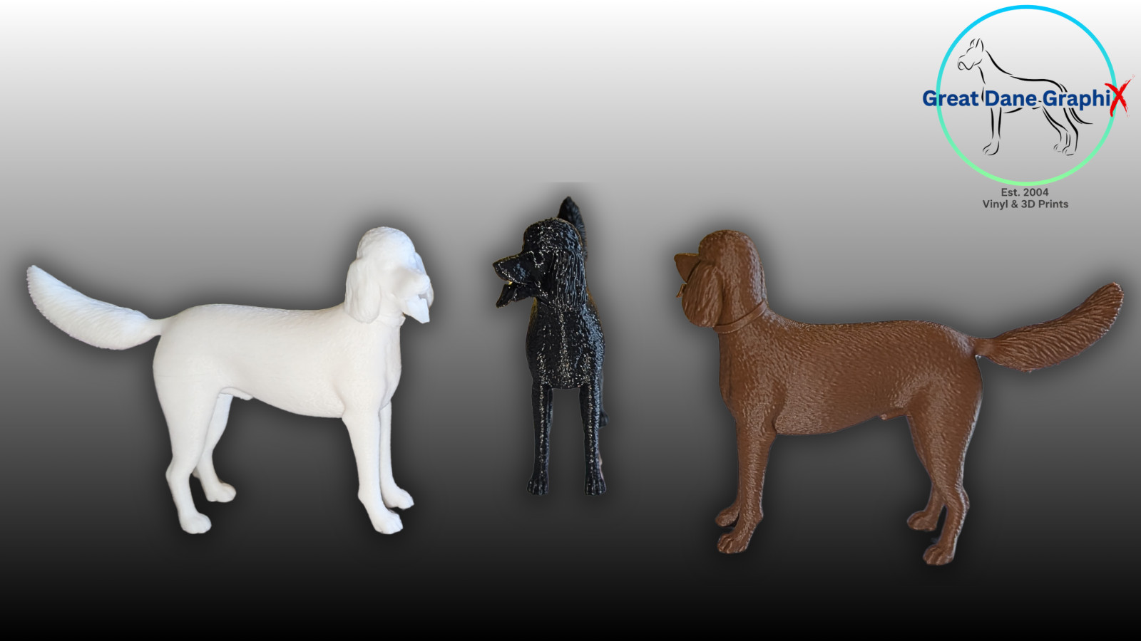Poodle Figure & Decal Set – 3D Printed – Paintable DIY Dog Art Combo Set