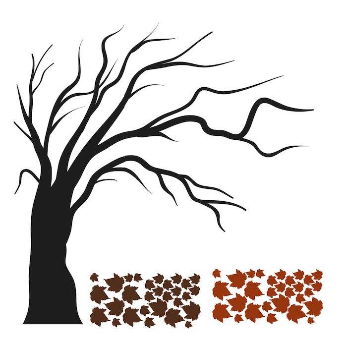 Autumn Spring Tree Wall Decal Wallpaper Floral Plant Life Removable Design, b35