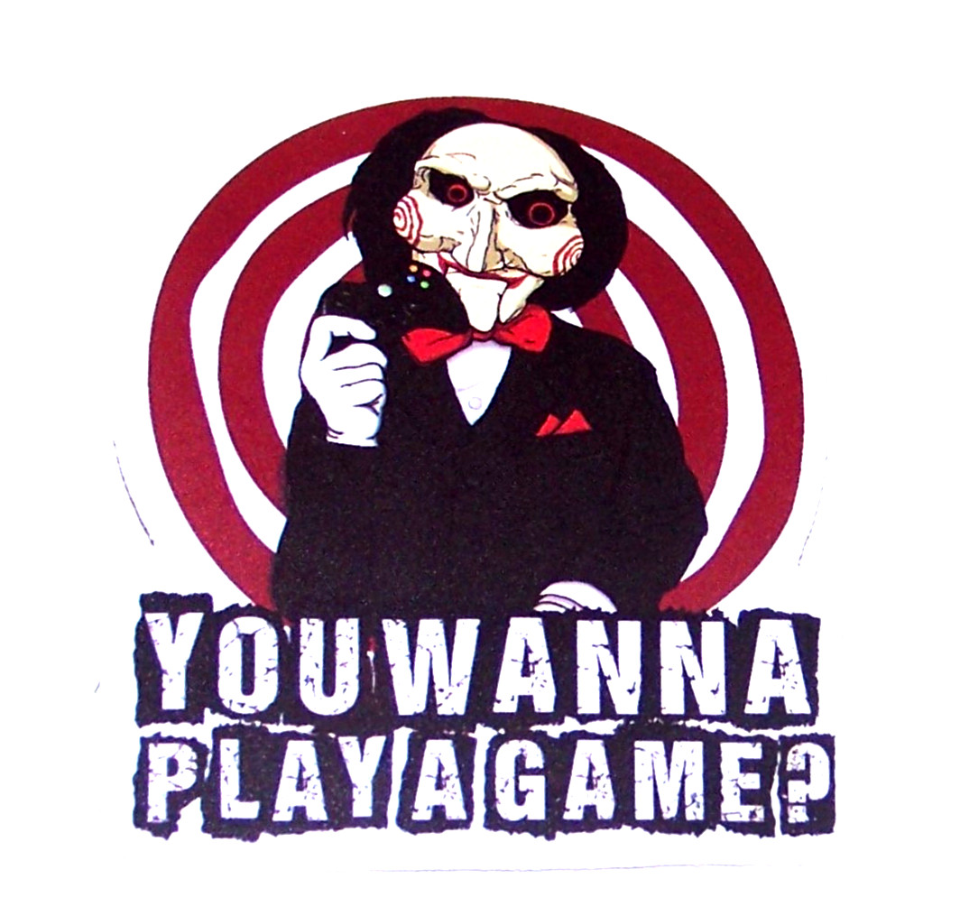 "SAW" Cut Sticker Decal Movie Horror Film JIGSAW