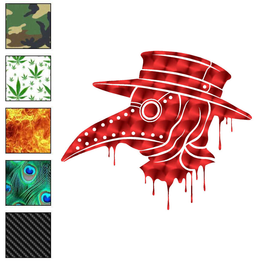 Plague Doctor, Vinyl Decal Sticker, 40 Patterns & 3 Sizes, #7216
