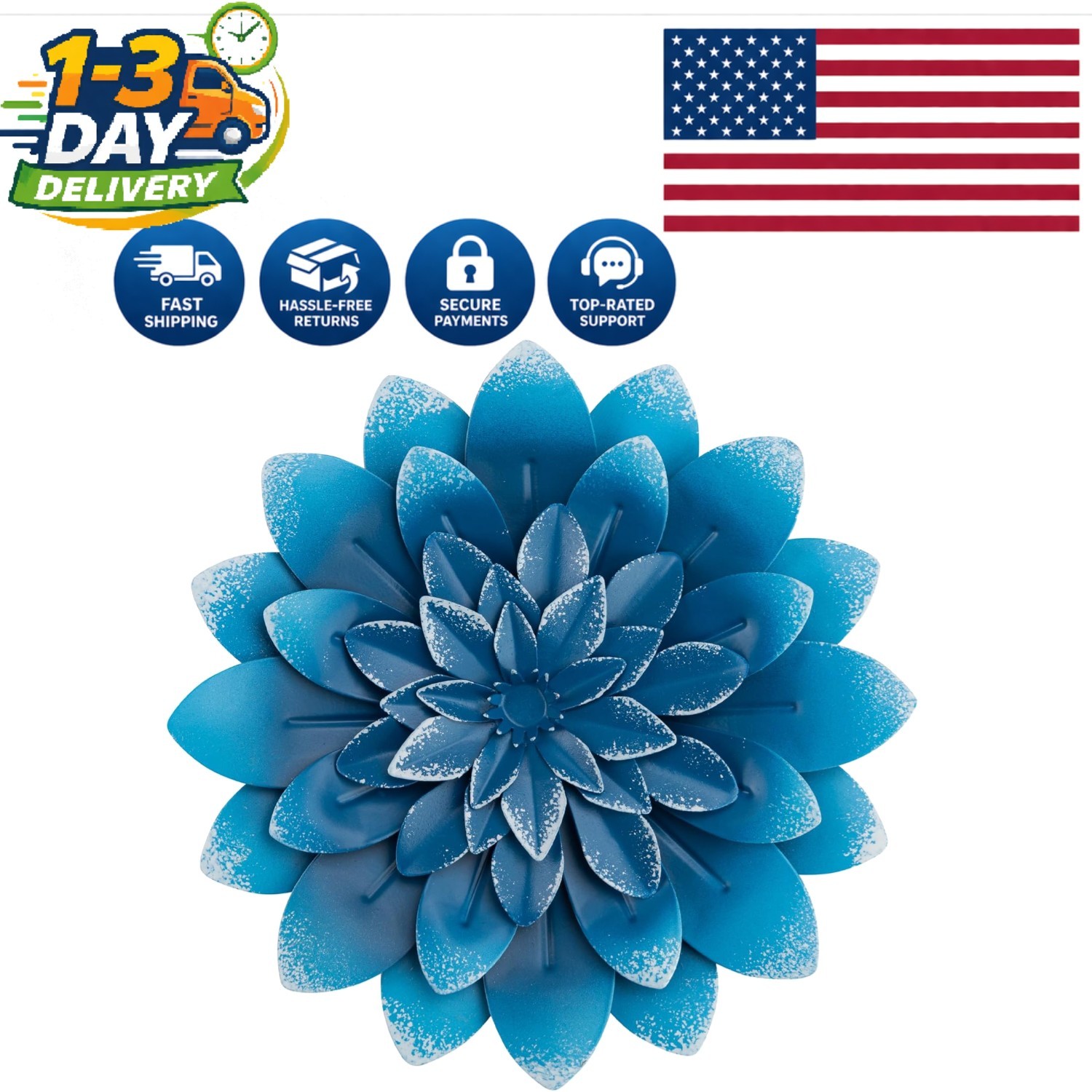 Stunning Succulent Metal Flowers Wall Decor – Perfect for Indoor & Outdoor
