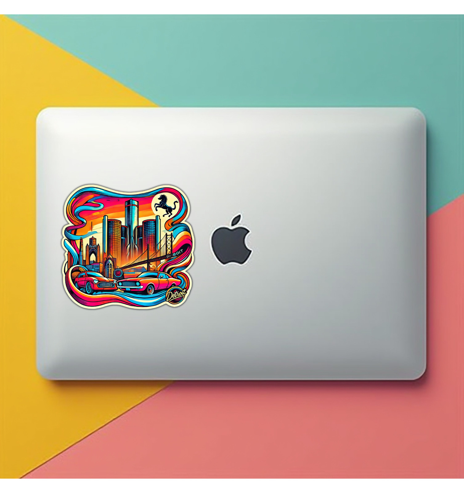 Detroit Michigan Fridge Magnet or Laptop Sticker
