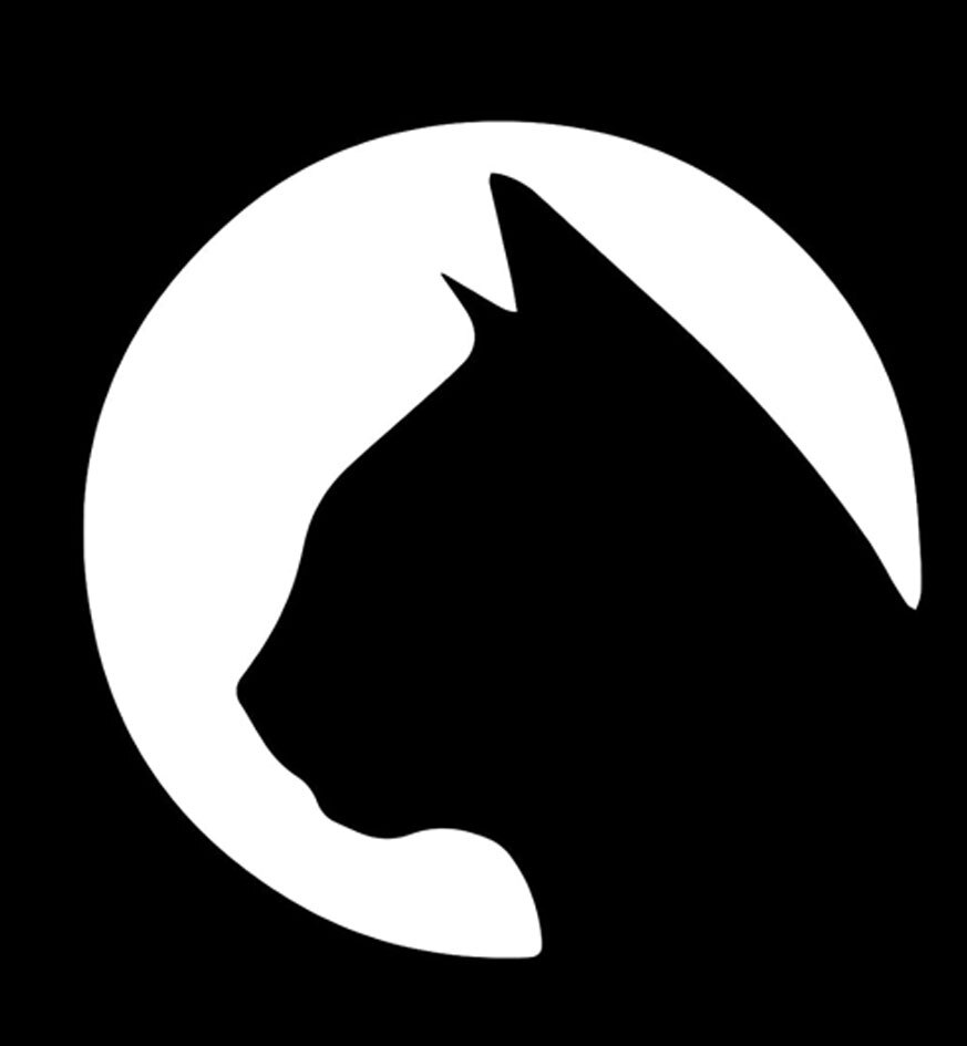 Cat Circle Silhouette Vinyl Decal Car Window Tumbler Laptop Tablet Notebook Mug