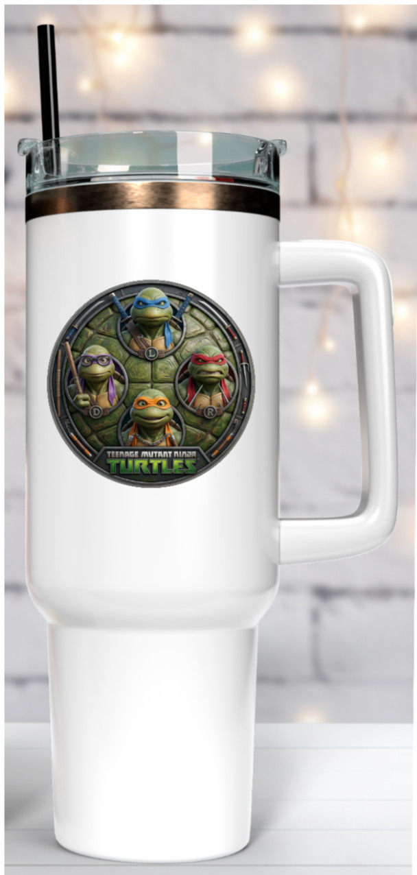 Teenage MN Turtles "Cover" – 4" Handmade Vinyl Decal Vehicle Decor Cooler Cup