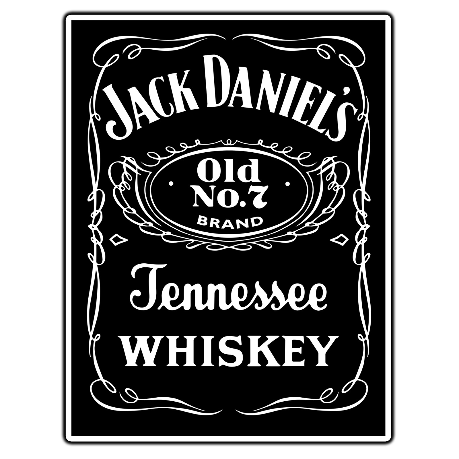 Jack Daniels Black Logo #2 Sticker Waterproof Vinyl Decal Die-Cut Garage Car