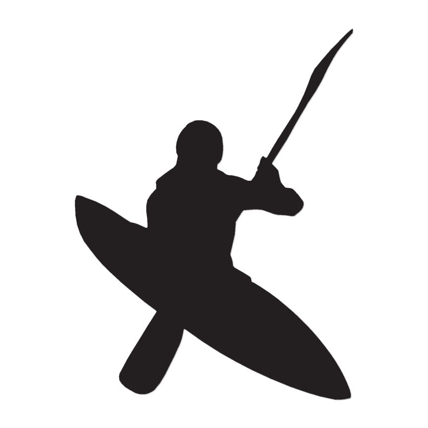 Kayaker Kayak – Vinyl Decal Sticker – Multiple Color & Sizes – ebn911