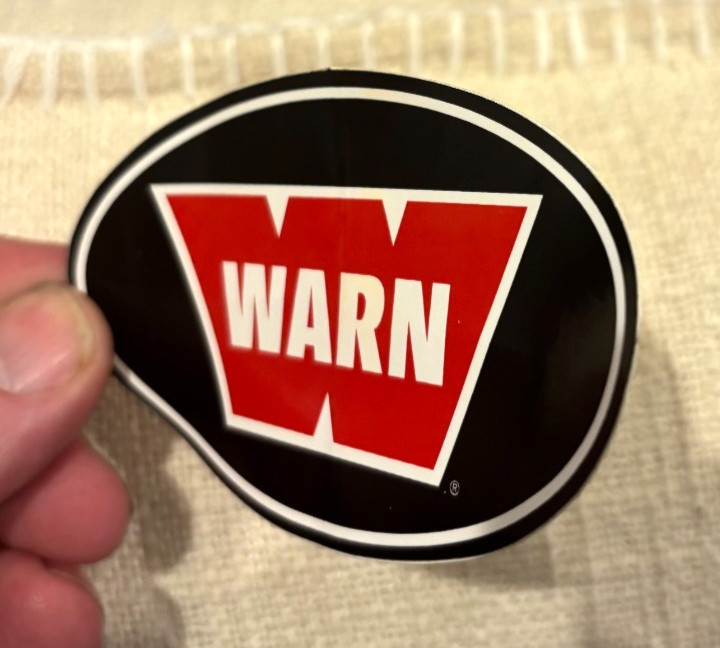 Vintage! Original! Warn Sticker! Winch ~Hubs ~4 X 4 ~ Off Road ~Black Red White