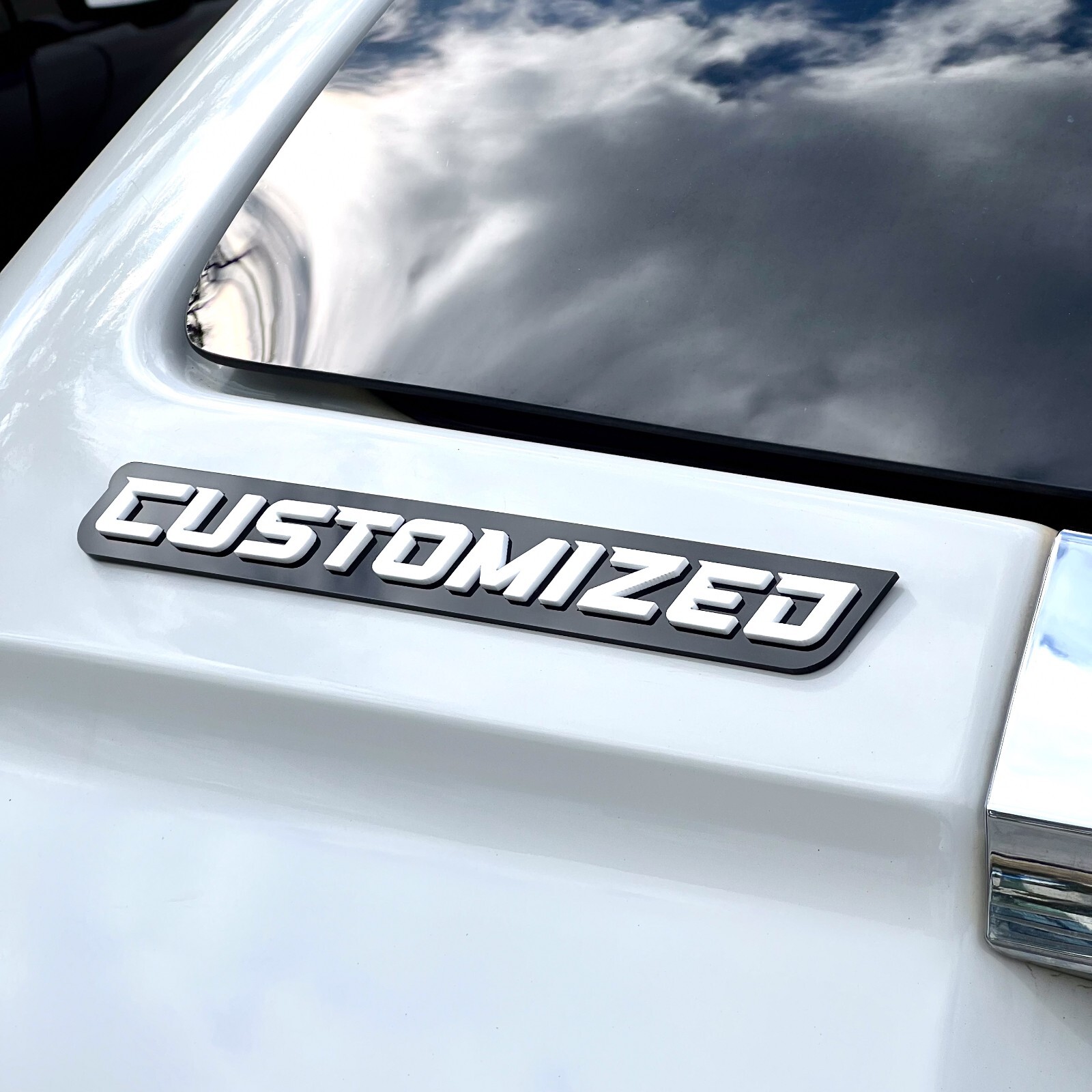Custom Car Emblem Badge MULTI COLOR Customized Text Names