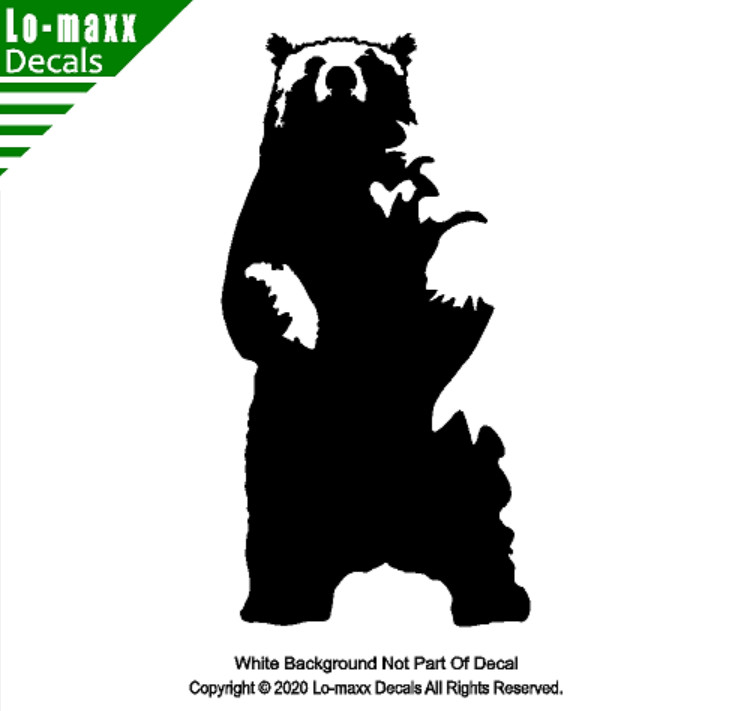 Bear Art Truck Car RVs SUV Trailer Boat Gun Case Hunting Die Cut Vinyl Decal