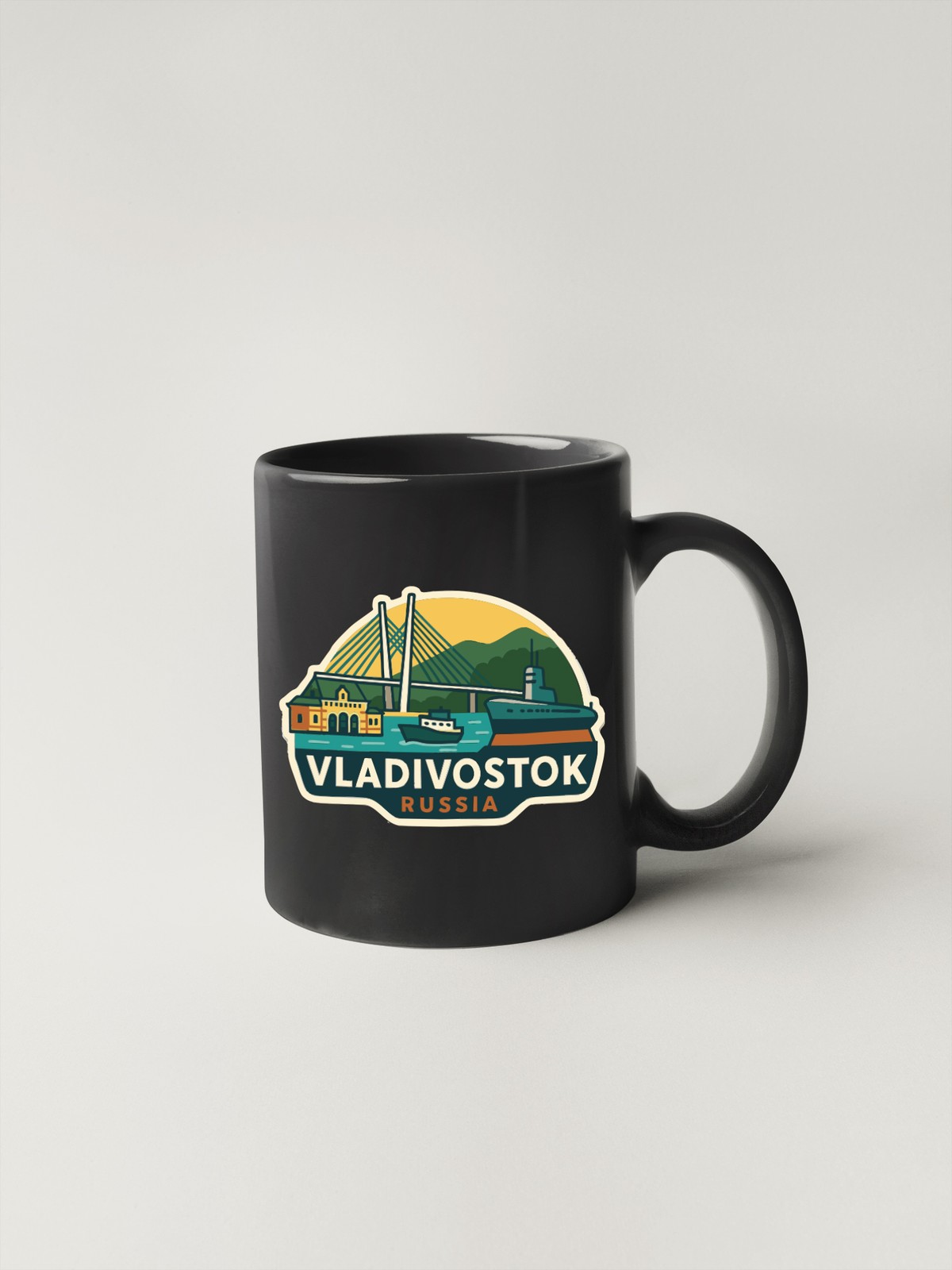 Vladivostok Russia Sticker Decal Vinyl Die-Cut City Skyline Landmark Design