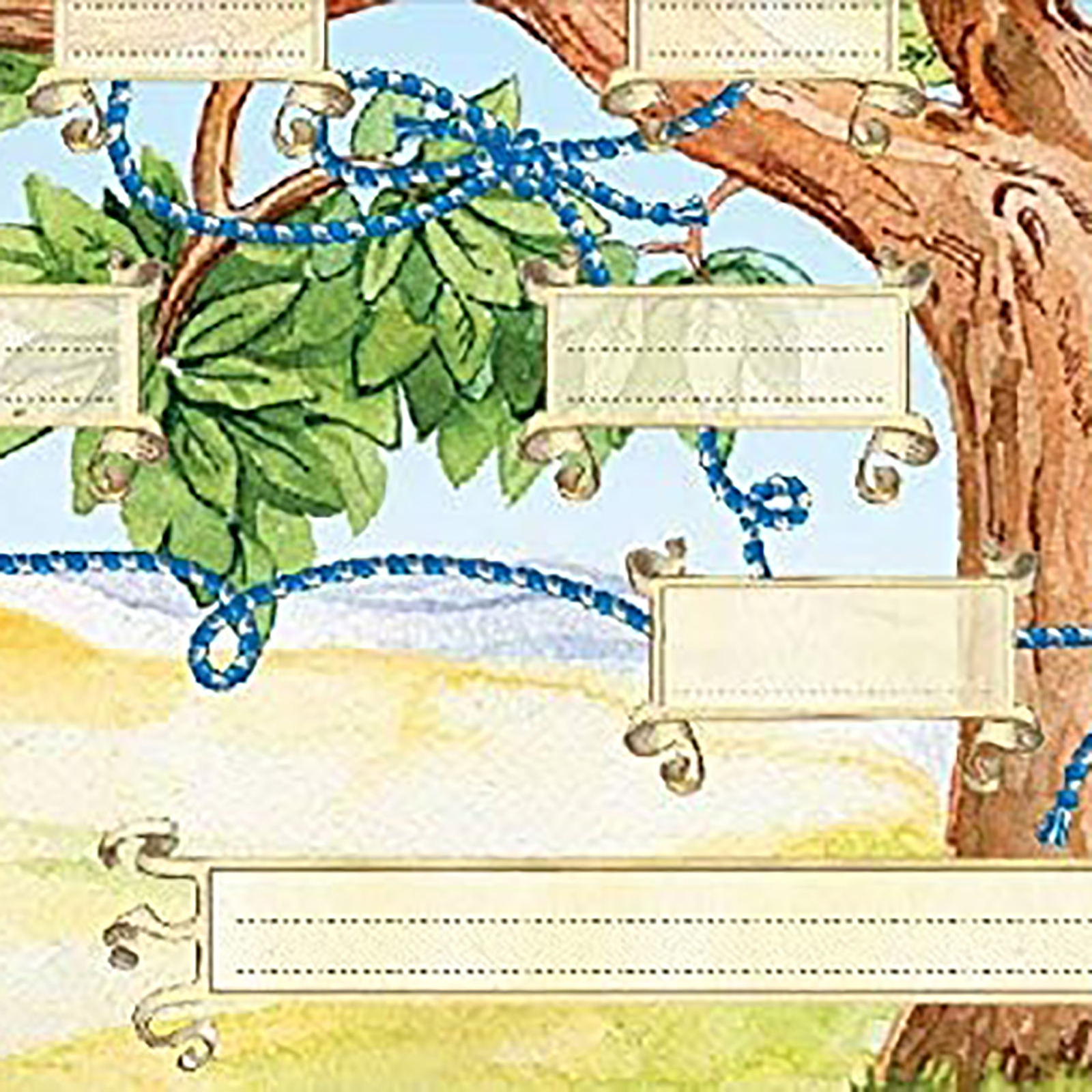 Family Tree Diagram Genealogy Blank Fillable Chart Wall Hanging Decor Poster