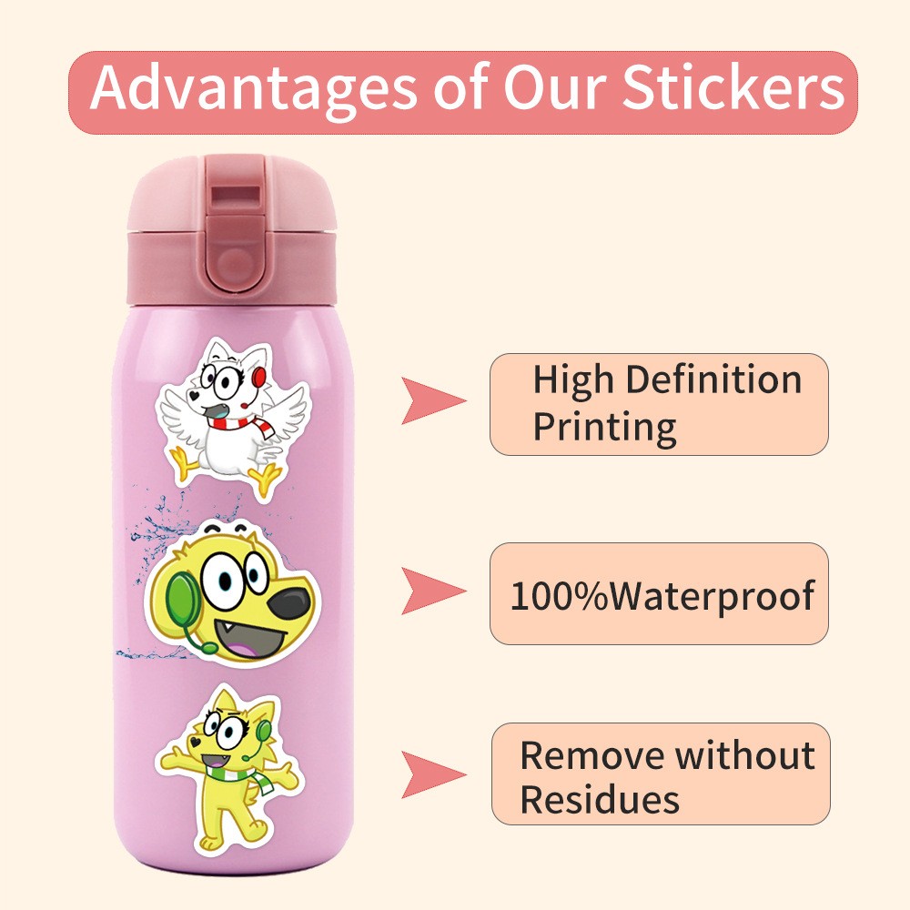 100Pcs Snowi And Tyler Stickers for Kids Teens Girls Scrapbooking Water Bottles
