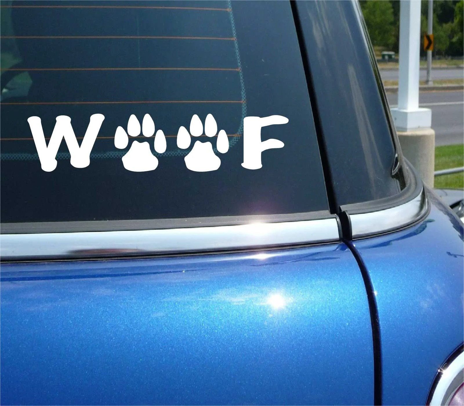 WOOF BARK DOG DOGS PET FUNNY DECAL STICKER ART CAR WALL