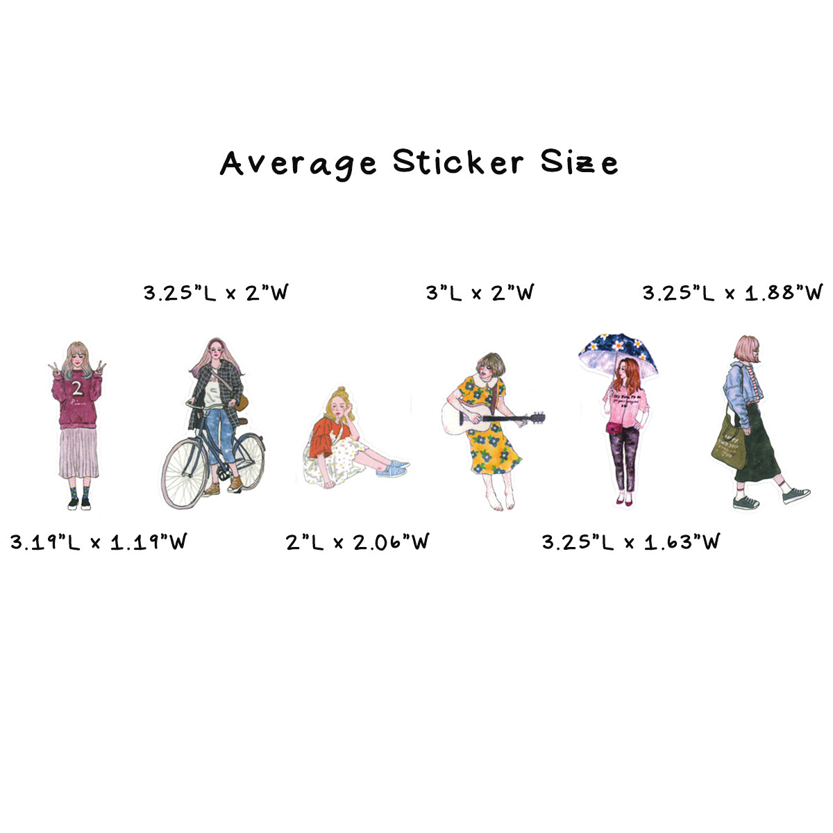 Wrapables Fashion Women People Vinyl Stickers for Scrapbooking, Journaling