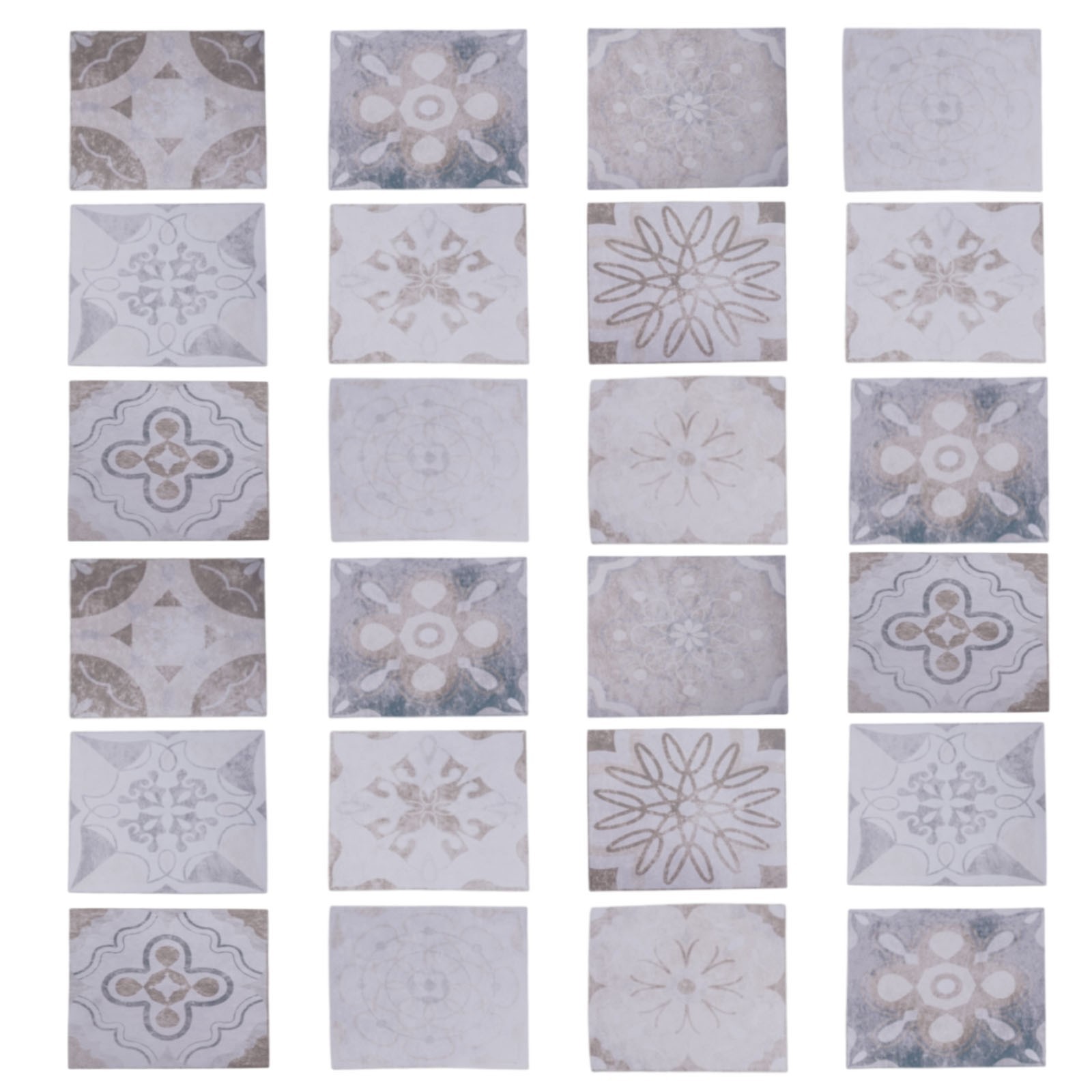 Diverse Applications Water Resistant Tiles Set of 24 Attractive Pieces