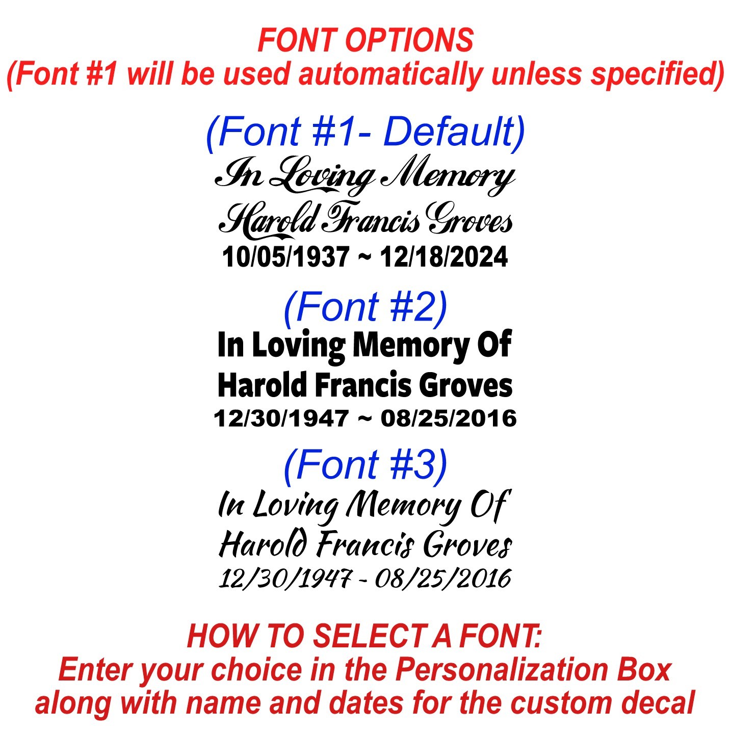 In Loving Memory of Decal – Bear Family Outdoors Compass Memorial Sticker