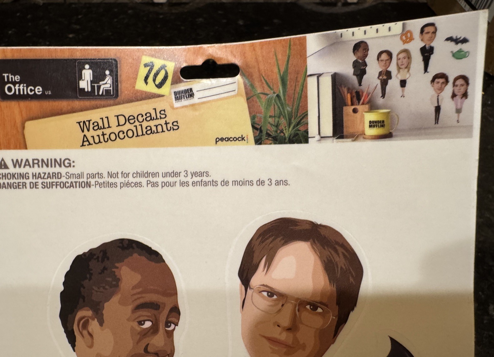 THE OFFICE 10 Wall Decals Removable & Repositional 5” Fat Head Stickers NEW