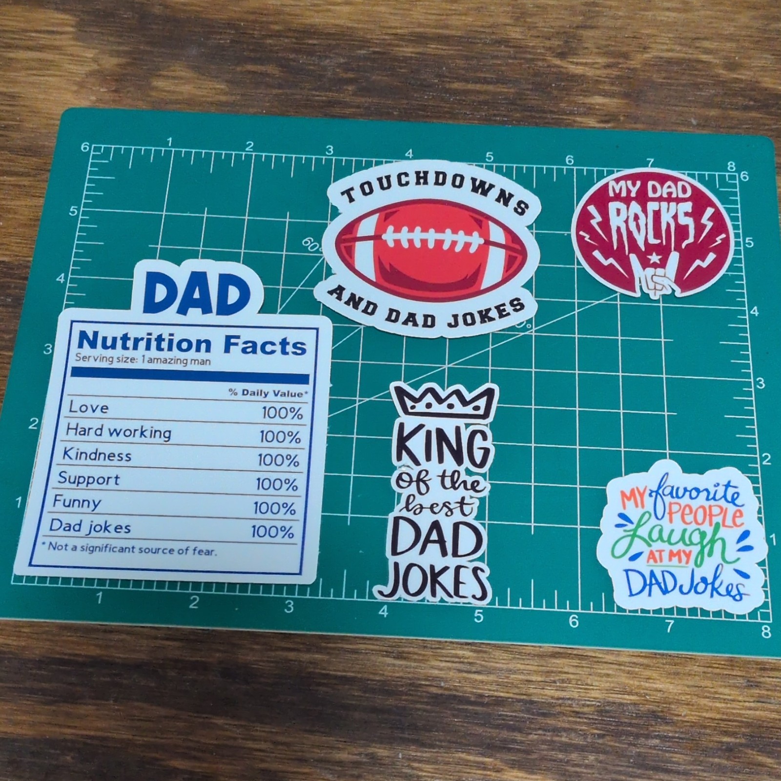 Multicolor Vinyl Sticker LOT Dad Jokes Father's Day Humor for Wall Laptop Bottle