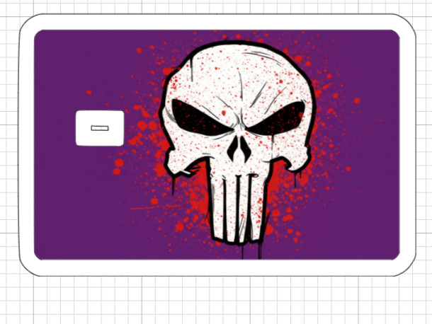 The Punisher ATM Debit Credit Card Skin Sticker Comic Book Comics Movies Patriot