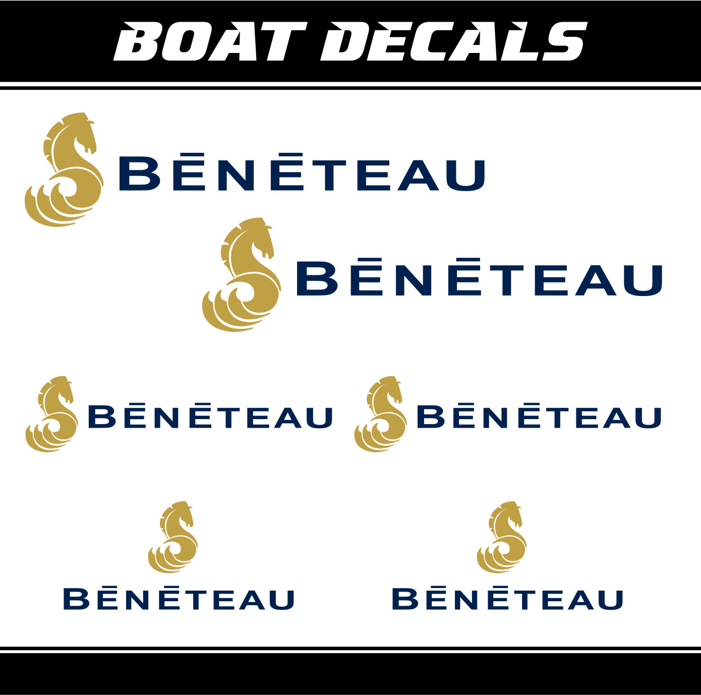 Beneteau decal Boat sticker set boat yacht replacement logo marine vinyl ORACAL
