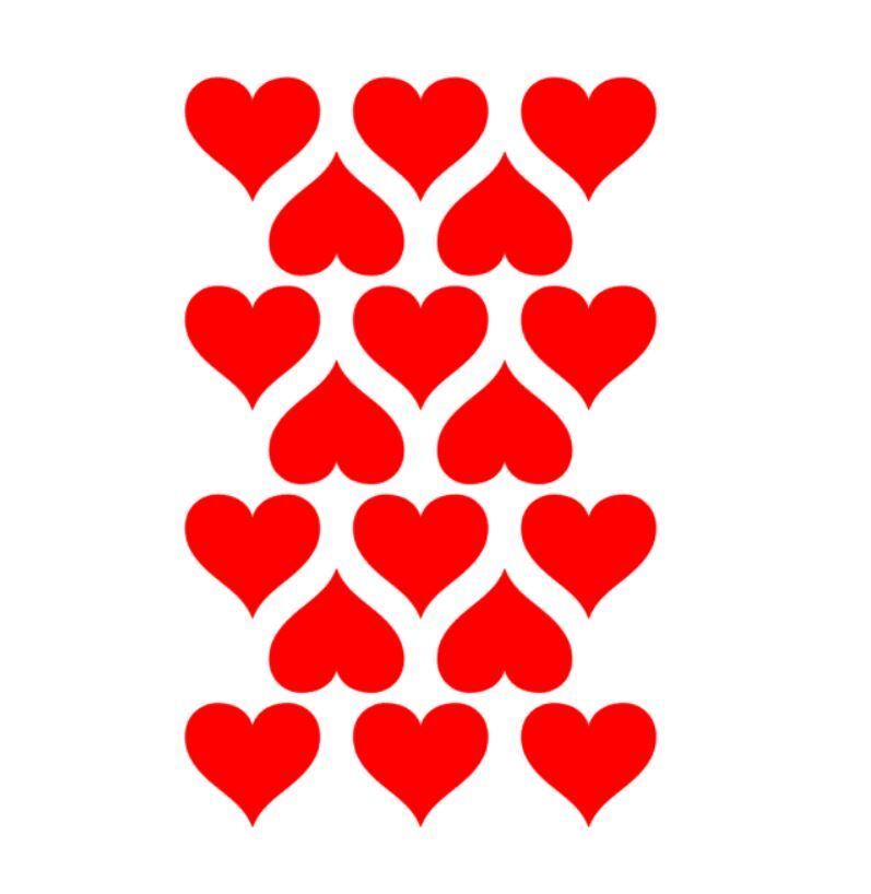 Heart Stickers PICK SIZE COLOR Vinyl Decal Scrapbooking Valentines Love Romance