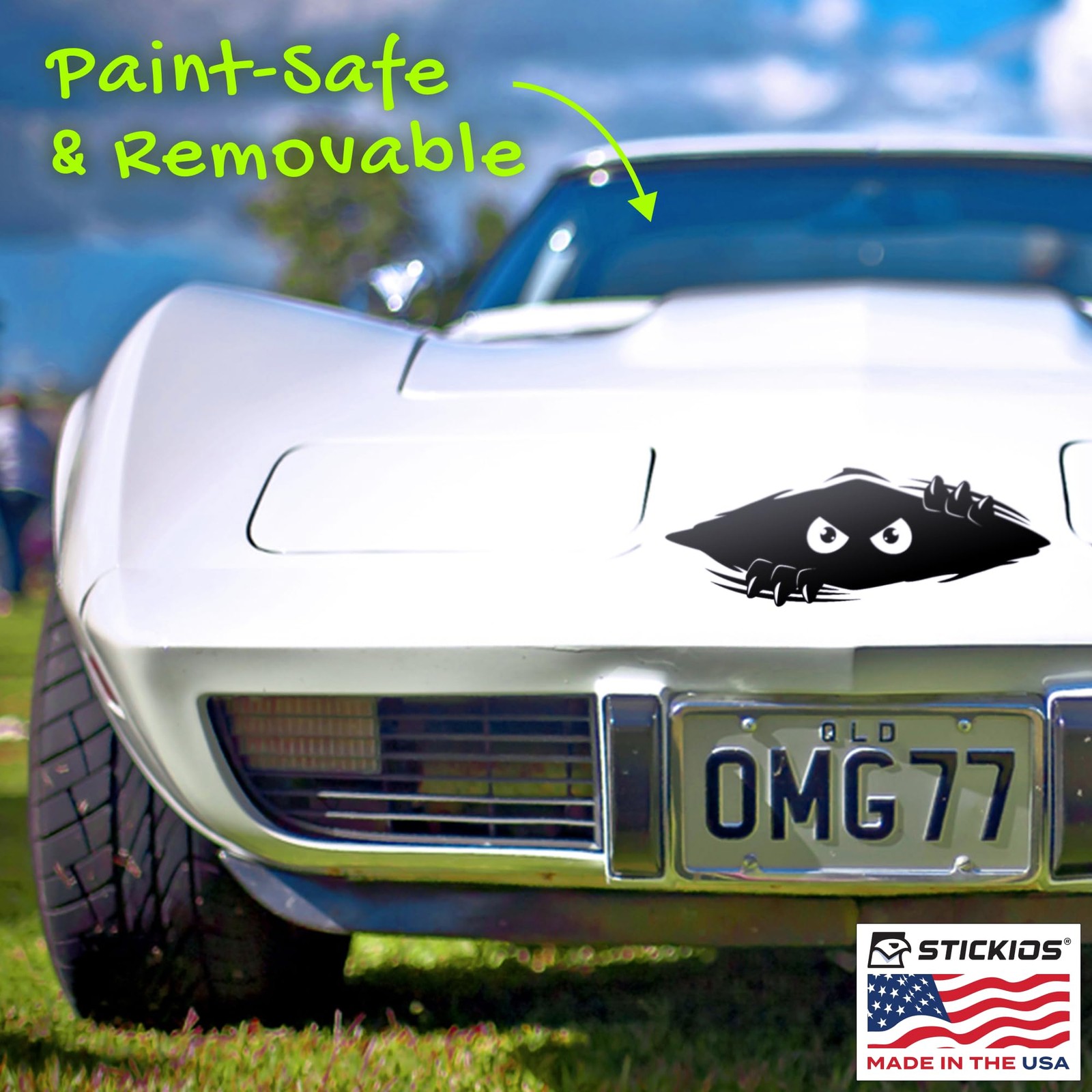 Peeking Monster Car Decal – Vinyl Bumper Sticker for Vehicles, Trucks, Windows