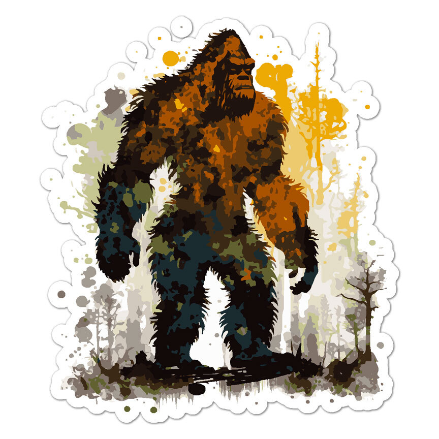 Yeti Bigfoot Sasquatch, Vinyl Decal Sticker, Indoor Outdoor, 3 Sizes, #9259